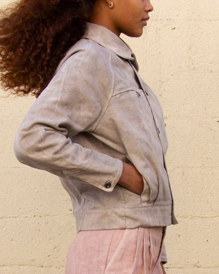 Cropped Raglan Jacket – Soot