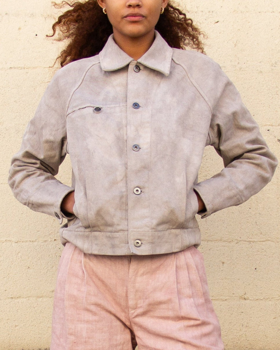 Cropped Raglan Jacket – Soot