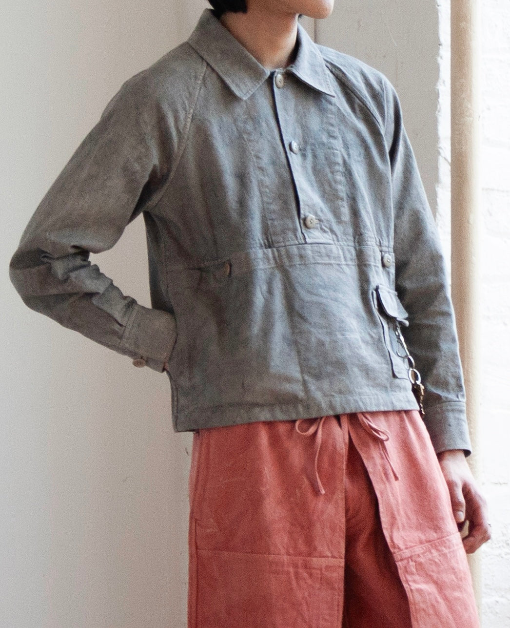RAGLAN JACKET IN SOOT