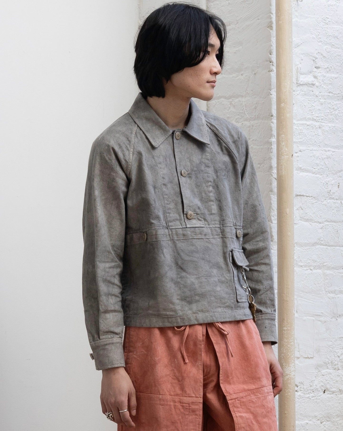RAGLAN JACKET IN SOOT