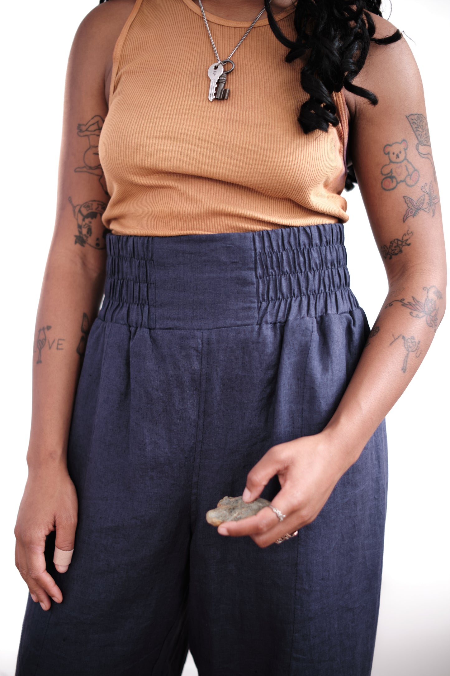 Easy Pants – Navy Hemp