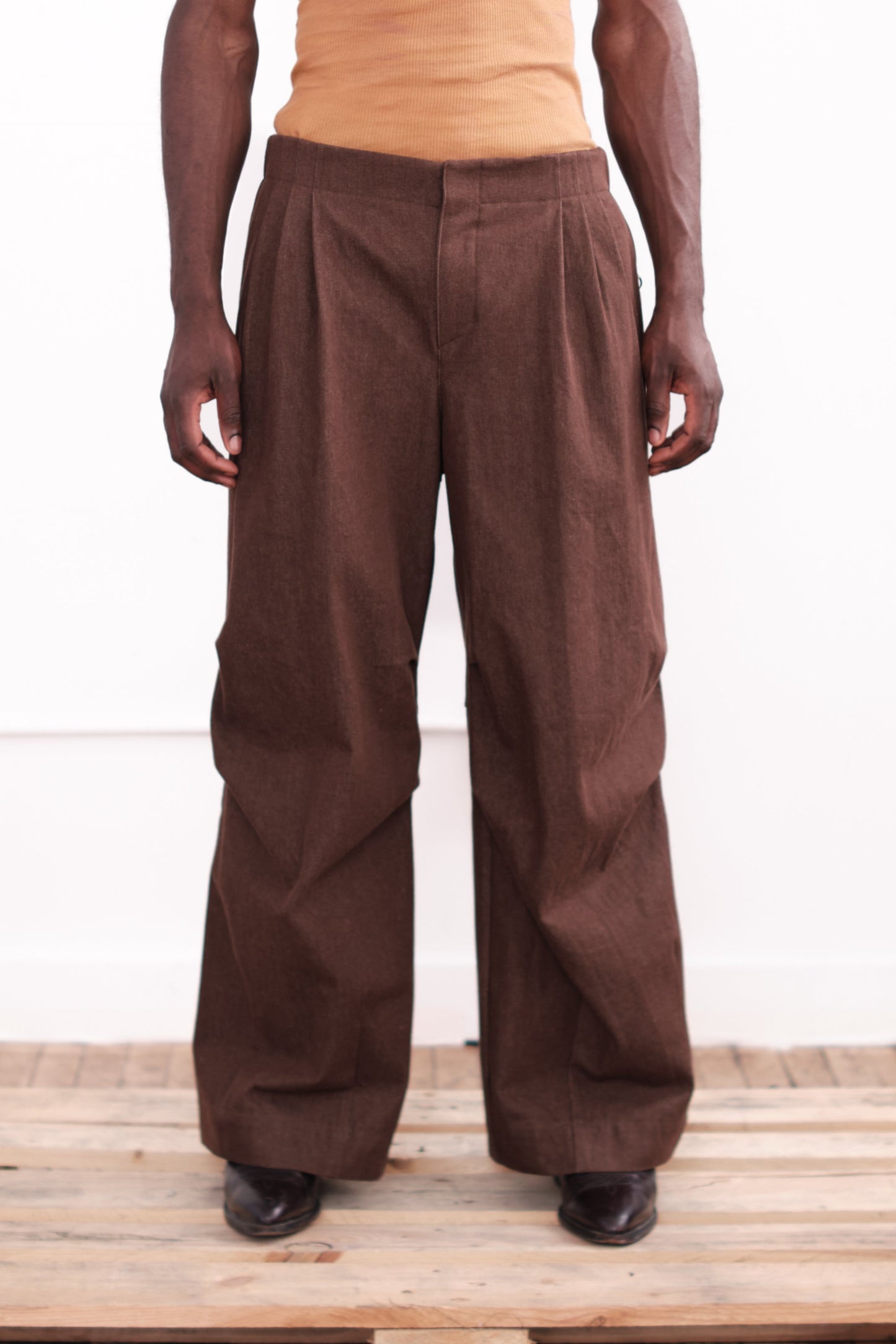 Volume Trouser – Brown Denim