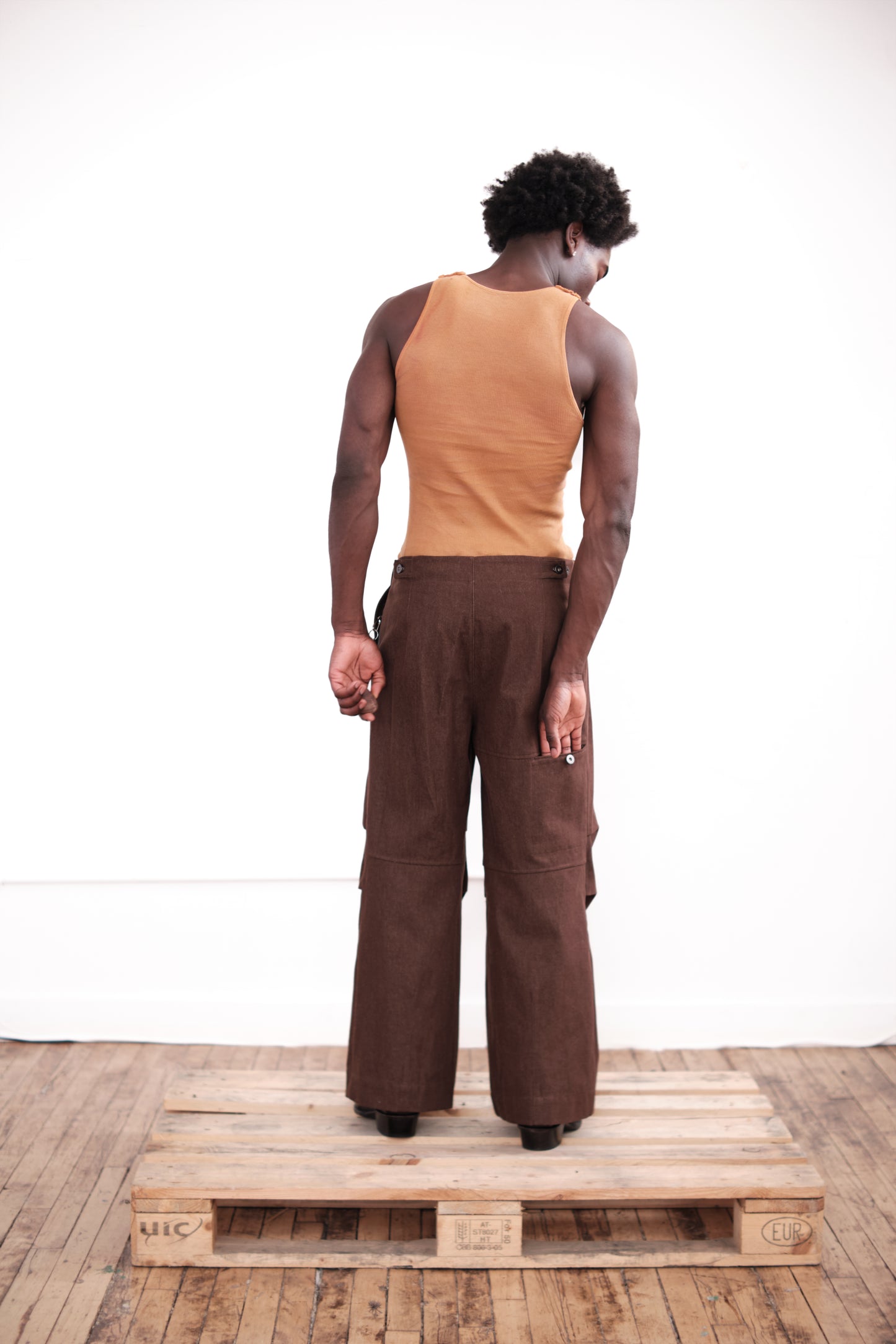 Volume Trouser – Brown Denim