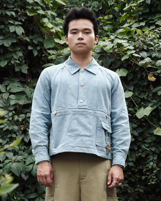 Raglan Jacket – Indigo Dyed