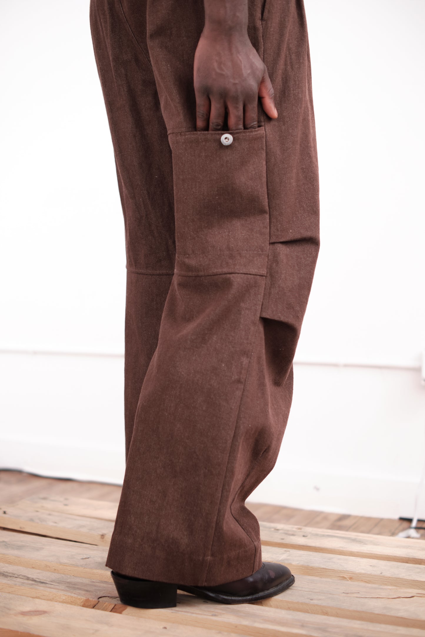 Volume Trouser – Brown Denim