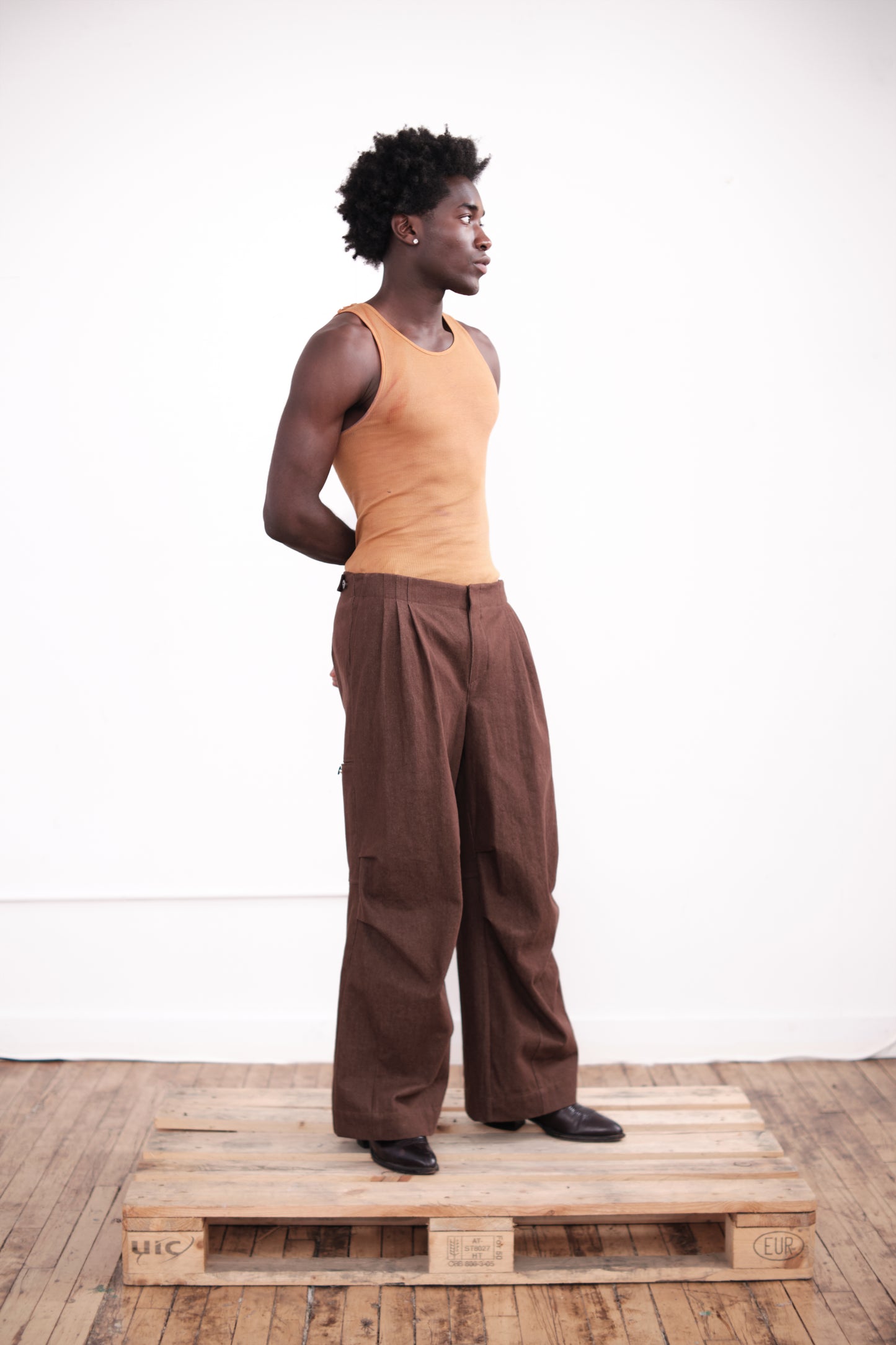 Volume Trouser – Brown Denim