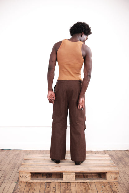 Volume Trouser – Brown Denim